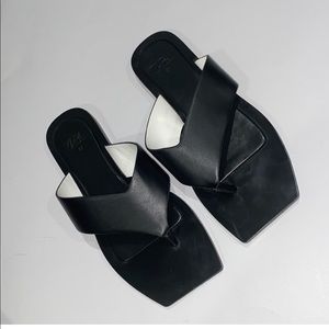 Zara Square Toe Flip Flops